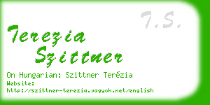 terezia szittner business card